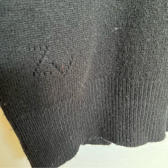 Zadig & Voltaire Black Wool & Cashmere Blend Star Motif Crew Neck Sweater. Sz XS - Picture 4 of 13
